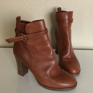 J. Crew brown leather booties